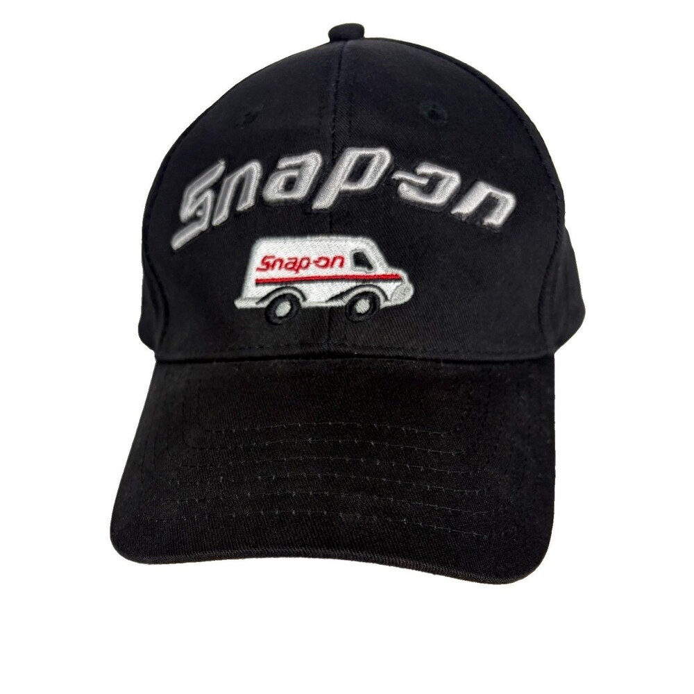 Snap On Tools Hat Cap Buckle Adjust Cotton Black OS Man Cave Garage Mechanic